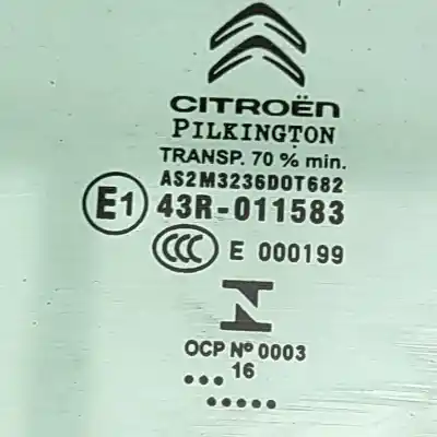 Peça sobressalente para automóvel em segunda mão vidro da porta dianteira esquerda por citroen c4 cactus (2014-..) hatchback referências oem iam 9825141280  