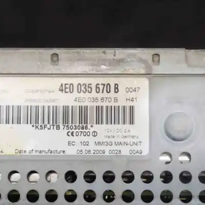 Peça sobressalente para automóvel em segunda mão módulo / sistema de navegação gps por audi a8 d3 4e2, 4e8 (2002-2010) referências oem iam 4e0035670b  