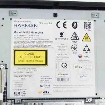 Автозапчастина б/у gps навігаційна система для audi a4 8w2, b9 (2015-..) sedan посилання на oem iam t8ga270,6434a-a270,8w5035021,1131119-00  