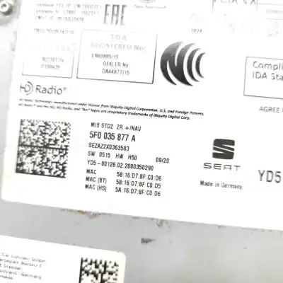 Peça sobressalente para automóvel em segunda mão módulo / sistema de navegação gps por seat ateca kh7 (2016-..) off-road referências oem iam 5f0035877a  