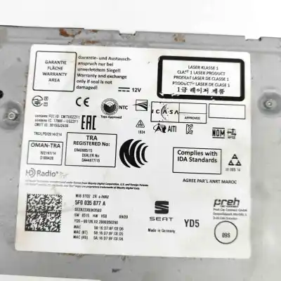 Peça sobressalente para automóvel em segunda mão módulo / sistema de navegação gps por seat ateca kh7 (2016-..) off-road referências oem iam 5f0035877a  
