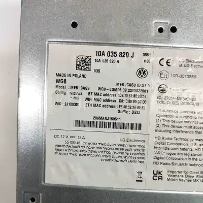 Peça sobressalente para automóvel em segunda mão módulo / sistema de navegação gps por volkswagen id.4 e21 (2020-..) off-road referências oem iam 10a035820j,10a035820a  