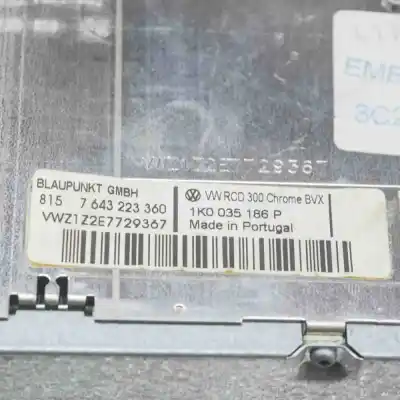Second-hand car spare part audio system / radio cd for volkswagen passat variant b6 3c5 (2005-2011) estate oem iam references 7643223360,1k0035186p  