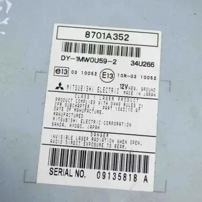 Автозапчастина б/у аудіо система / радіо cd для mitsubishi outlander ii cw_w (2006-2012) посилання на oem iam du-1mw0u59-2,10r-0310052,8701a352,e130310052  