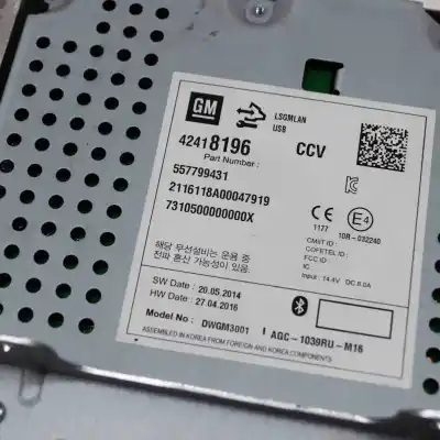 Peça sobressalente para automóvel em segunda mão sistema de áudio / rádio cd por opel mokka / mokka x (2012-..) off-road referências oem iam 42418196,10r-032240,557799431  