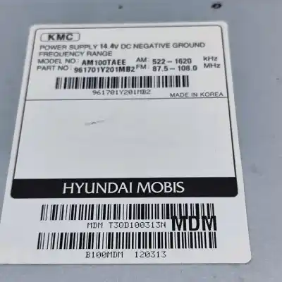Peça sobressalente para automóvel em segunda mão sistema de áudio / rádio cd por kia picanto ta (2011-2017) referências oem iam am100taee,b100mdm  