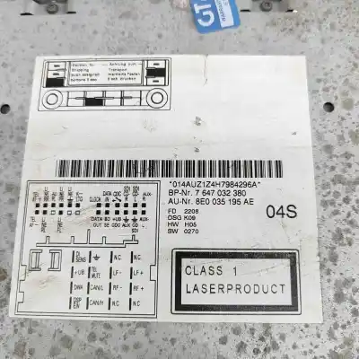 Piesă de schimb auto la mâna a doua sistem audio / cd radio casetofon pentru audi a4 cabrio 8h7, b6, 8he, b7 (2002-2009) referințe oem iam 8e0035195ae,7647032380  