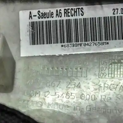 Peça sobressalente para automóvel em segunda mão acabamento pillar dianteiro direito por audi a6 4f2, c6 (2004-2011) referências oem iam 4f0867234f  