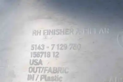 Peça sobressalente para automóvel em segunda mão acabamento pillar dianteiro direito por bmw x5 e70 (2006-2013) referências oem iam 7129750  