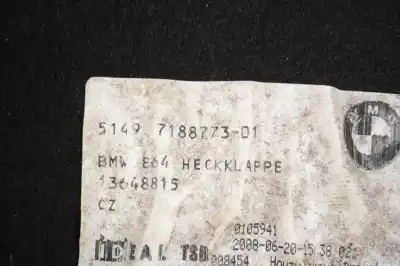 Peça sobressalente para automóvel em segunda mão forra / revestimento da mala por bmw 6 cabrio e64 (2004-2010) referências oem iam 51497188773,7188773  