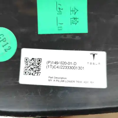 Peça sobressalente para automóvel em segunda mão acabamento do estribo interior dianteiro direito por tesla model y (2019-..) off-road referências oem iam 1494620-01-d  