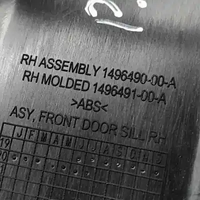 Peça sobressalente para automóvel em segunda mão acabamento do estribo interior dianteiro direito por tesla model x (2013-..) hatchback referências oem iam 1496490-00-a,1496491-00-a  