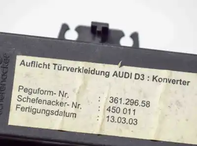 Pezzo di ricambio per auto di seconda mano centralina porta anteriore destra per audi a8 d3 4e2, 4e8 (2002-2010) riferimenti oem iam 361.296.58  