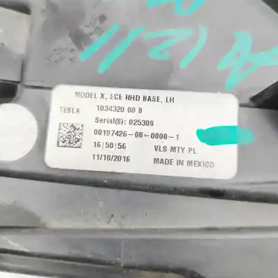 Second-hand car spare part left headlight for tesla model x (2013-..) hatchback oem iam references 1034320-00-b  
