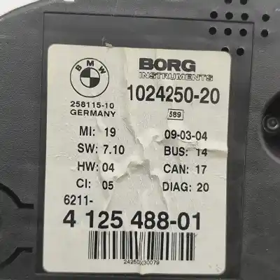 Peça sobressalente para automóvel em segunda mão velocímetro / quadrante por bmw z4 roadster e85 (2003-2009) referências oem iam 4125488  