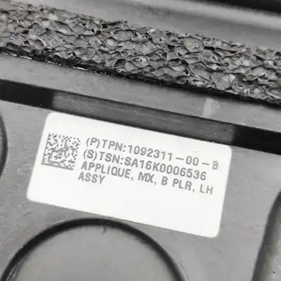 Peça sobressalente para automóvel em segunda mão moldura da porta dianteira esquerda por tesla model x (2013-..) hatchback referências oem iam 1092311-00-b  