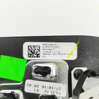 Peça sobressalente para automóvel em segunda mão moldura da porta traseira direita por tesla model x (2013-..) hatchback referências oem iam 1036081-10-a  