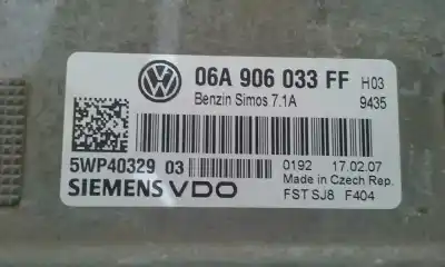 Second-hand car spare part ecu engine control for seat leon (1p1) reference oem iam references 06a906033ff  5wp40329