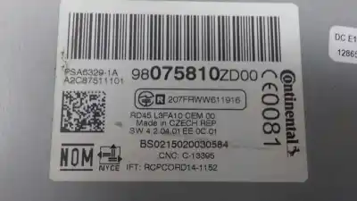 Автозапчастина б/у аудіо система / радіо cd для citroen c-elysée exclusive посилання на oem iam 98075810zd  a2c87511101