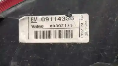 Pezzo di ricambio per auto di seconda mano lampada posteriore sinistra per opel corsa c corsavan riferimenti oem iam 89302171  09114336
