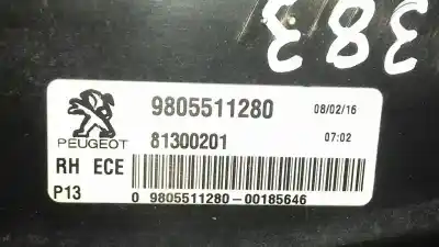 Pièce détachée automobile d'occasion feu arrière droit intérieur pour peugeot 3008 confort références oem iam 9805511280  81300201