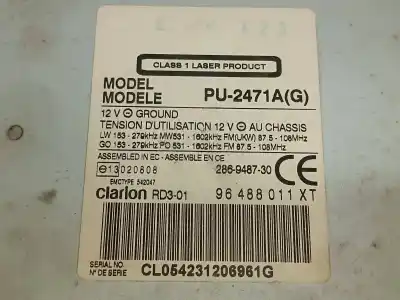 Pezzo di ricambio per auto di seconda mano impianto audio / radio cd per citroen c3 i (fc_, fn_) 1.6 16v riferimenti oem iam 96488011xt  286948730