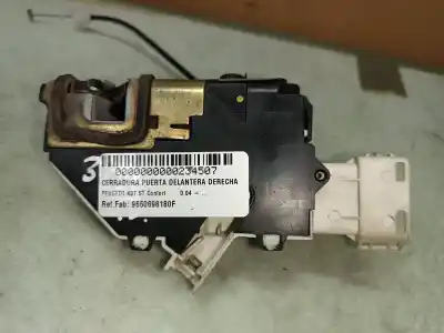Recambio de automóvil de segunda mano de cerradura puerta delantera derecha para peugeot 407 st confort referencias oem iam 9660698180f  
