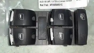 Pièce détachée automobile d'occasion commande de lève vitre avant gauche pour audi a3 (8p) 1.9 tdi références oem iam 4f0959851c  