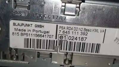 İkinci el araba yedek parçası ses sistemi / radyo cd için peugeot 407 st confort oem iam referansları 7645111392  815bp511156641707