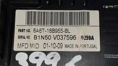 Second-hand car spare part multifunction display for ford fiesta (cb1) ambiente oem iam references 8a6t18b955bl vp8a6f10a855db 8a6f10a855d