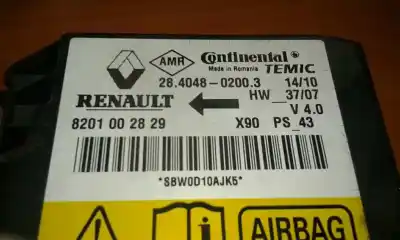 Pezzo di ricambio per auto di seconda mano Centralina Airbag per DACIA SANDERO Ambiance Riferimenti OEM IAM 8201002829  284048-02003