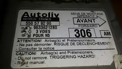 Pièce détachée automobile d'occasion Boitier De Commande D'airbag pour PEUGEOT 306 BERLINA 3/4/5 PUERTAS (S2) Graffic Références OEM IAM 550579200  9633621280