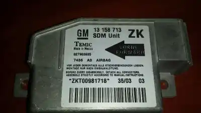 Second-hand car spare part Airbag Control Unit for OPEL MERIVA Cosmo OEM IAM references 13158713  327963935