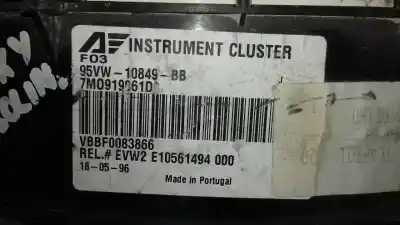 Second-hand car spare part dashboard for ford galaxy (vx) clx oem iam references 95vw10849bb f5rf10a855a 7m0919861d