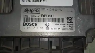 Second-hand car spare part ecu engine control for ford focus berlina (cap) ambiente (d) oem iam references 0281011701  6m5112a650nc