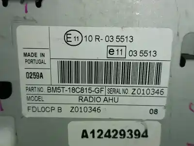 Peça sobressalente para automóvel em segunda mão sistema de áudio / rádio cd por ford focus lim. (cb8) ambiente referências oem iam bm5t18c815gf  