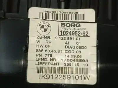 Peça sobressalente para automóvel em segunda mão quadrante por bmw serie 1 berlina (e81/e87) 120d referências oem iam 912259101 1041568 102495262