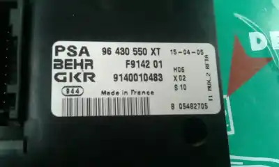 Peça sobressalente para automóvel em segunda mão comando de sofagem (chauffage / ar condicionado) por peugeot 206 berlina xs referências oem iam 96430550xt 9140010483 f914201