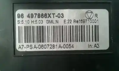 Peça sobressalente para automóvel em segunda mão comando de sofagem (chauffage / ar condicionado) por peugeot 207 xs pack referências oem iam 96497866xt  