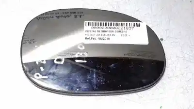 Pezzo di ricambio per auto di seconda mano Vetro Specchio Destro per PEUGEOT 206 BERLINA XN Riferimenti OEM IAM VM206E  