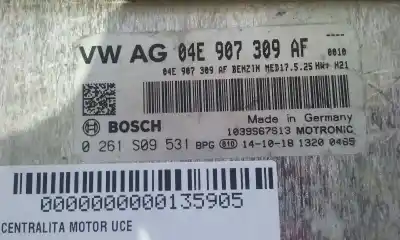 Second-hand car spare part ecu engine control for seat leon (5f1) reference oem iam references 04e907309af  0261s09531