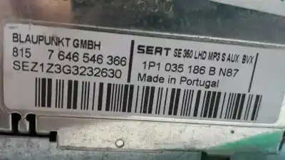 Second-hand car spare part audio system / radio cd for seat leon (1p1) reference oem iam references 1p1035186b  815 7646546366