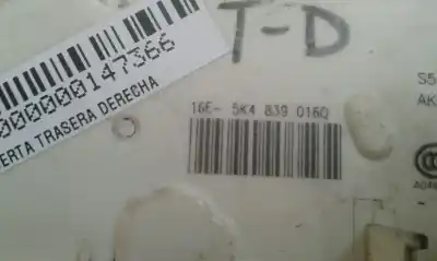 Second-hand car spare part rear right door lock for seat leon (5f1) reference oem iam references 5k4839016q  