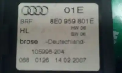 Second-hand car spare part rear left window motor for audi a4 avant (8e) 1.8 t oem iam references 8e0959801e 105848204 105998204