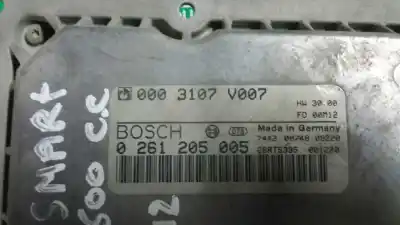 Peça sobressalente para automóvel em segunda mão centralina de motor uce por smart coupe pulse referências oem iam 0003107v007  0261205005