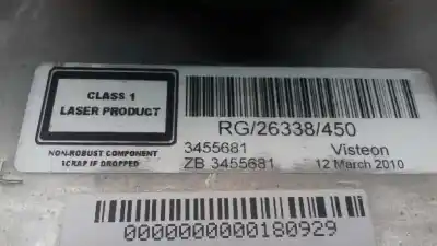 Peça sobressalente para automóvel em segunda mão sistema de áudio / rádio cd por bmw mini (r56) one referências oem iam rg26338450  3455681