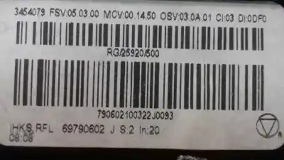 Peça sobressalente para automóvel em segunda mão comando de sofagem (chauffage / ar condicionado)  por bmw mini (r56) one referências oem iam 3454079 69790602 rg25920500