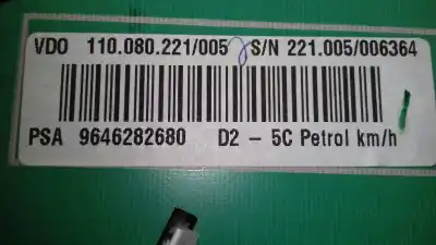 Pezzo di ricambio per auto di seconda mano pannello degli strumenti per peugeot 407 st sport riferimenti oem iam 9646282680  110080221005