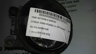 Автозапчасти б/у правая противотуманная фара за citroen xsara picasso 2.0 hdi cat (rhy / dw10td) ссылки oem iam 9650001680  89204711
