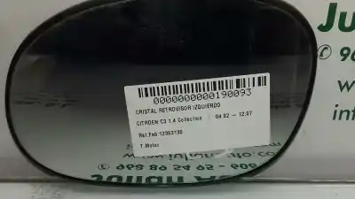 Second-hand car spare part left wing mirror glass for citroen c3 1.4 oem iam references 12363130  